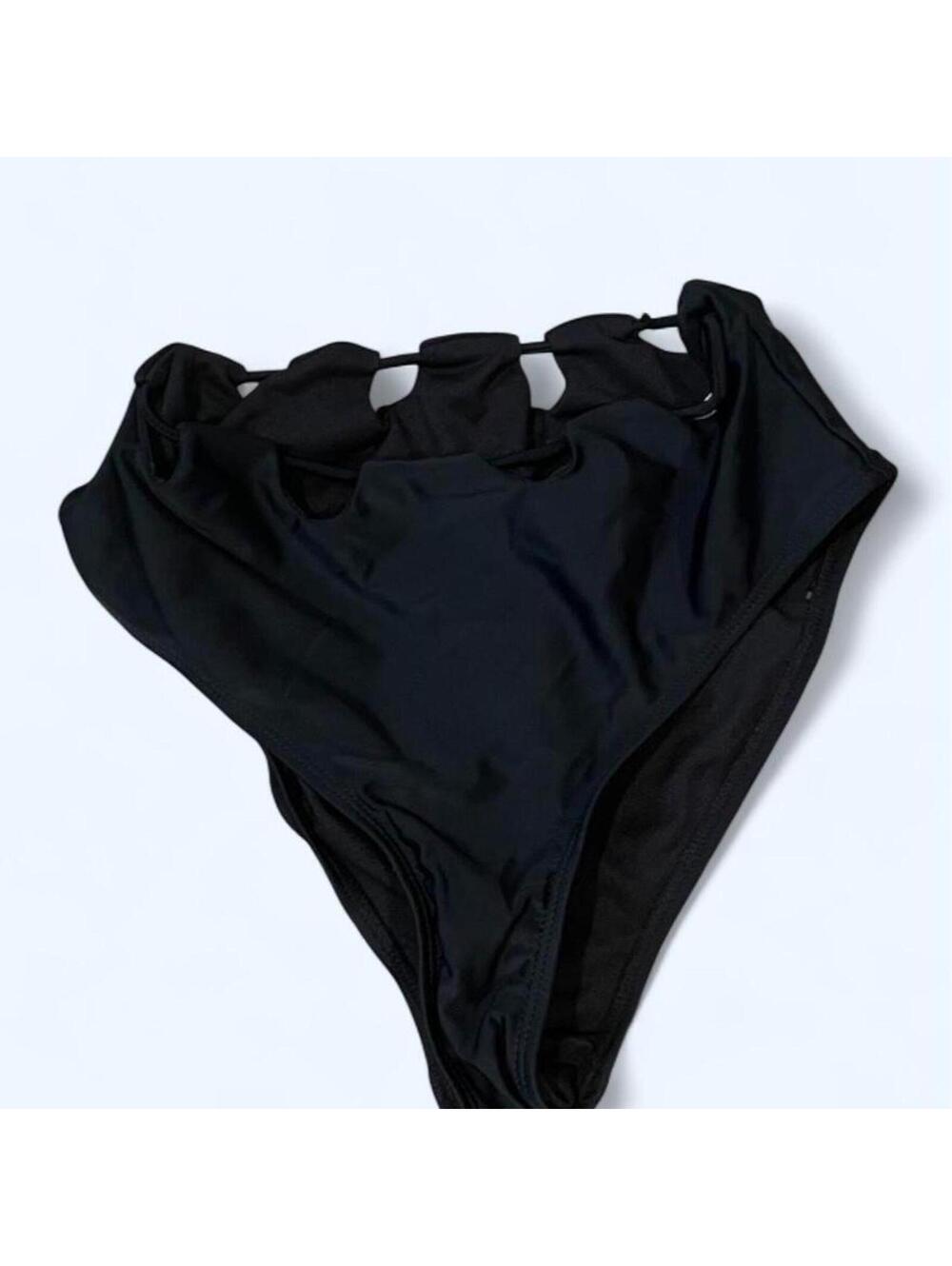 Motel black bikini bottom with cut outs Size S